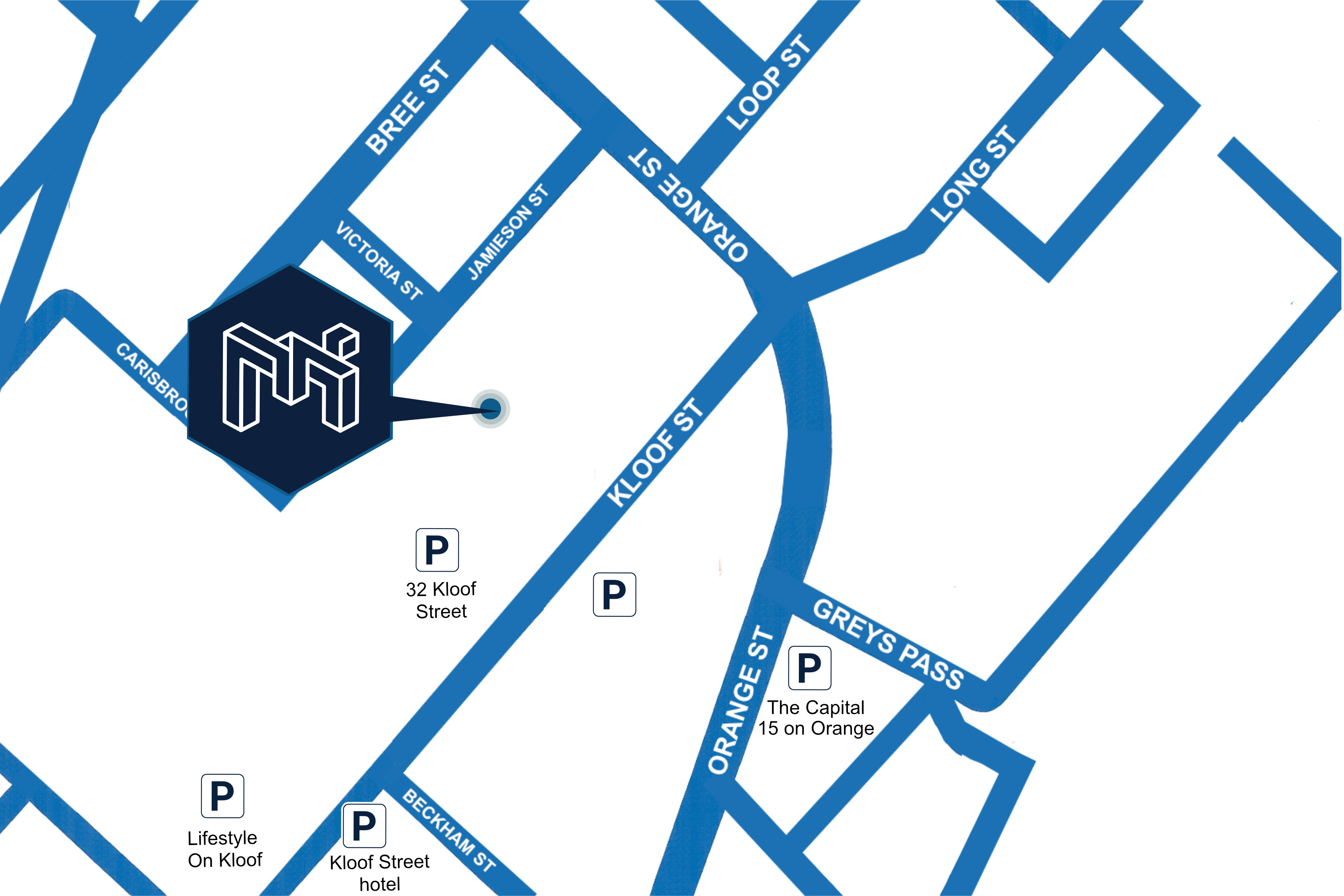 MOI Cape Town Location Map updated with parking